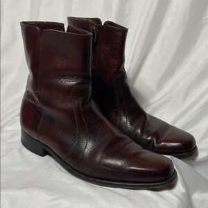 The Florsheim Shoe Beautiful Rich Brown Leather Zipper Men’s Chelsea Boots, 10